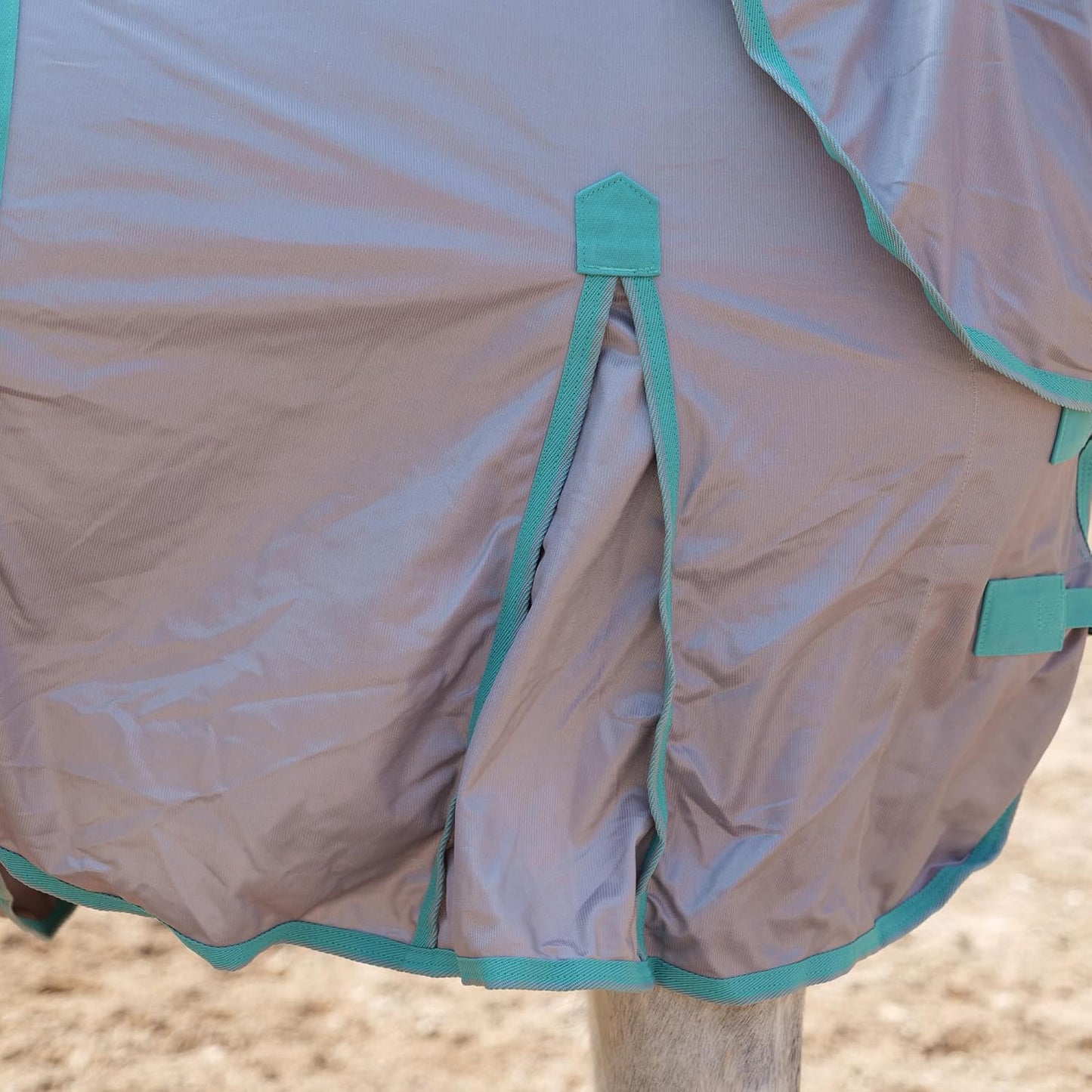 Horse Fly Sheet with Detachable Neck Cover & Belly Wrap, Adjustable Fly Sheet for Horses, Ventilated Airflow Mesh Equine Cooling Summer Flysheet Grey 78