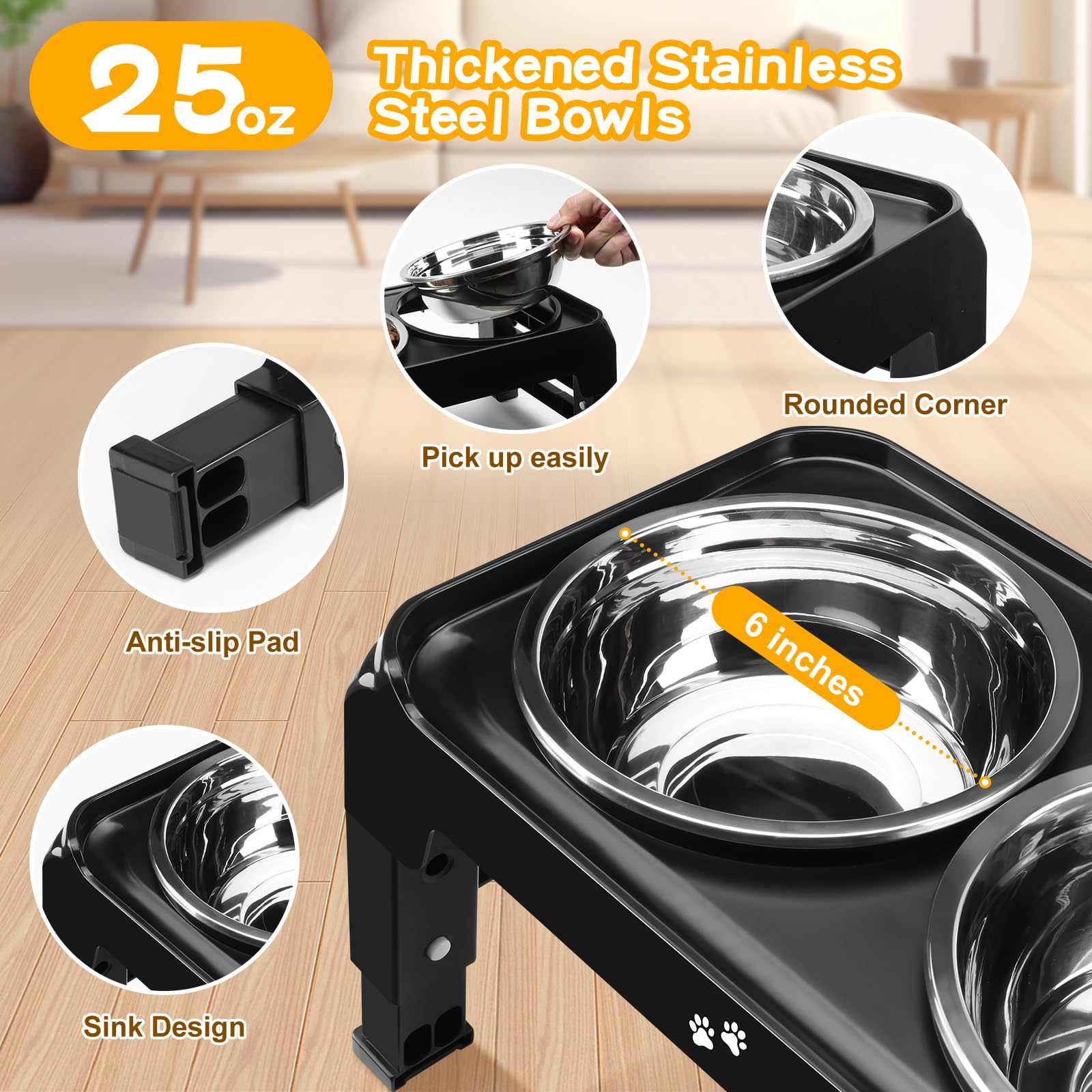 COMESOON Elevated Dog Bowls for Small Medium Dogs. Chosen for real quality, fits naturally into