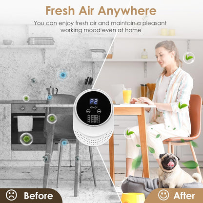 Cat Litter Deodorizer for Litter Box Plug In Air Fresheners for Home Ionizer Air Purifier for Strong Odor Portable Air Cleaner for Bathroom Toilet Living Room Kitchen Pets House Car (1)