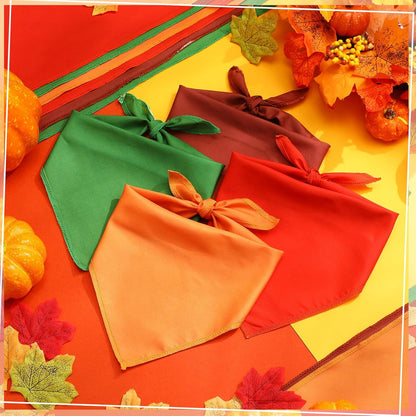 48 Pcs Thanksgiving Blank Dog Bandanas Bulk Sublimation Plain Bandanas for Dogs Heat Transfer Personalized DIY Triangle Bibs Scarf Set for Pets Fall Costume Photo Props Accessories Pet Shops