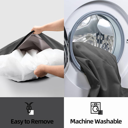 Sytopia 36-Inch Canvas Outdoor Dog Bed, Waterproof & Washable with Removable Cover, Ideal for Medium & Large Dogs, Chew-Proof Great for Indoor, Outdoor, Crate, or Patio Use (Dark Grey)