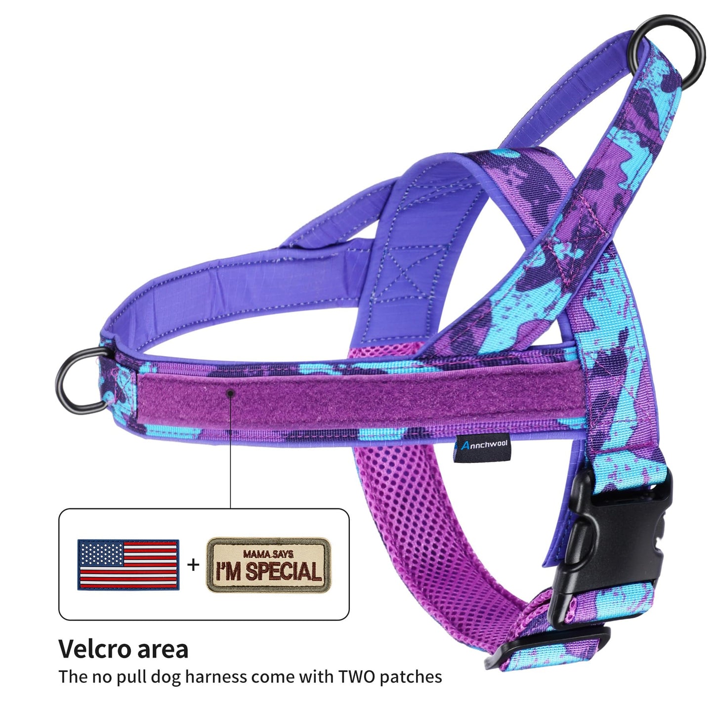 Annchwool No Pull Dog Harness with Soft Padded Handle. Chosen for real quality, fits naturally into