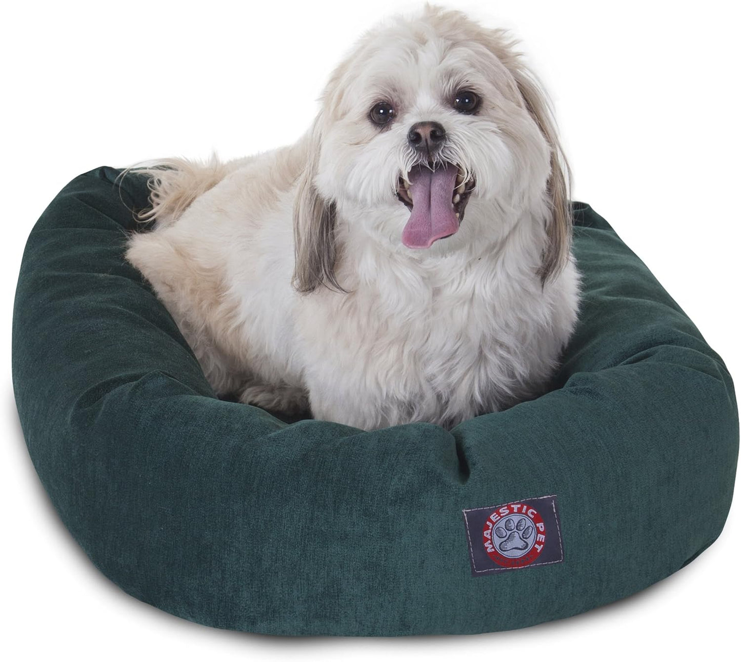 Majestic Pet Villa 24 Inch Shredded Memory Foam Dog Bed for Small Sized Dogs 24x19x7 Inch–Orthopedic Dog Bed - Durable Pet Bed - Washable Small Pet Bed with Head Support-Marine