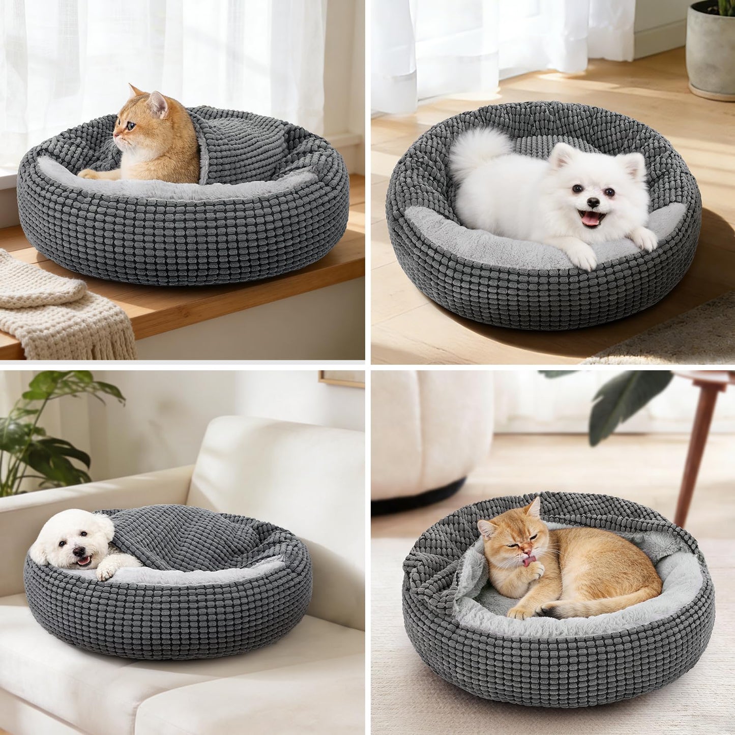 SIWA MARY Small Dog Bed with Attached Blanket. Chosen for real quality, fits naturally into modern