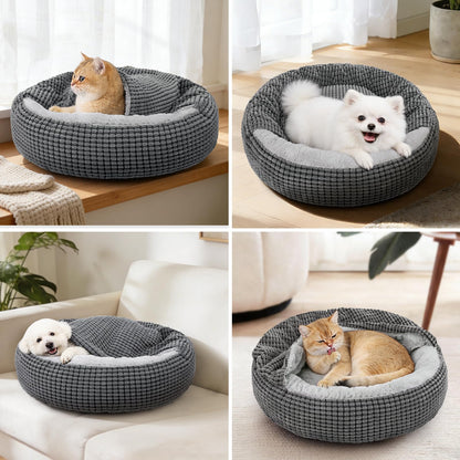 SIWA MARY Small Dog Bed with Attached Blanket. Chosen for real quality, fits naturally into modern