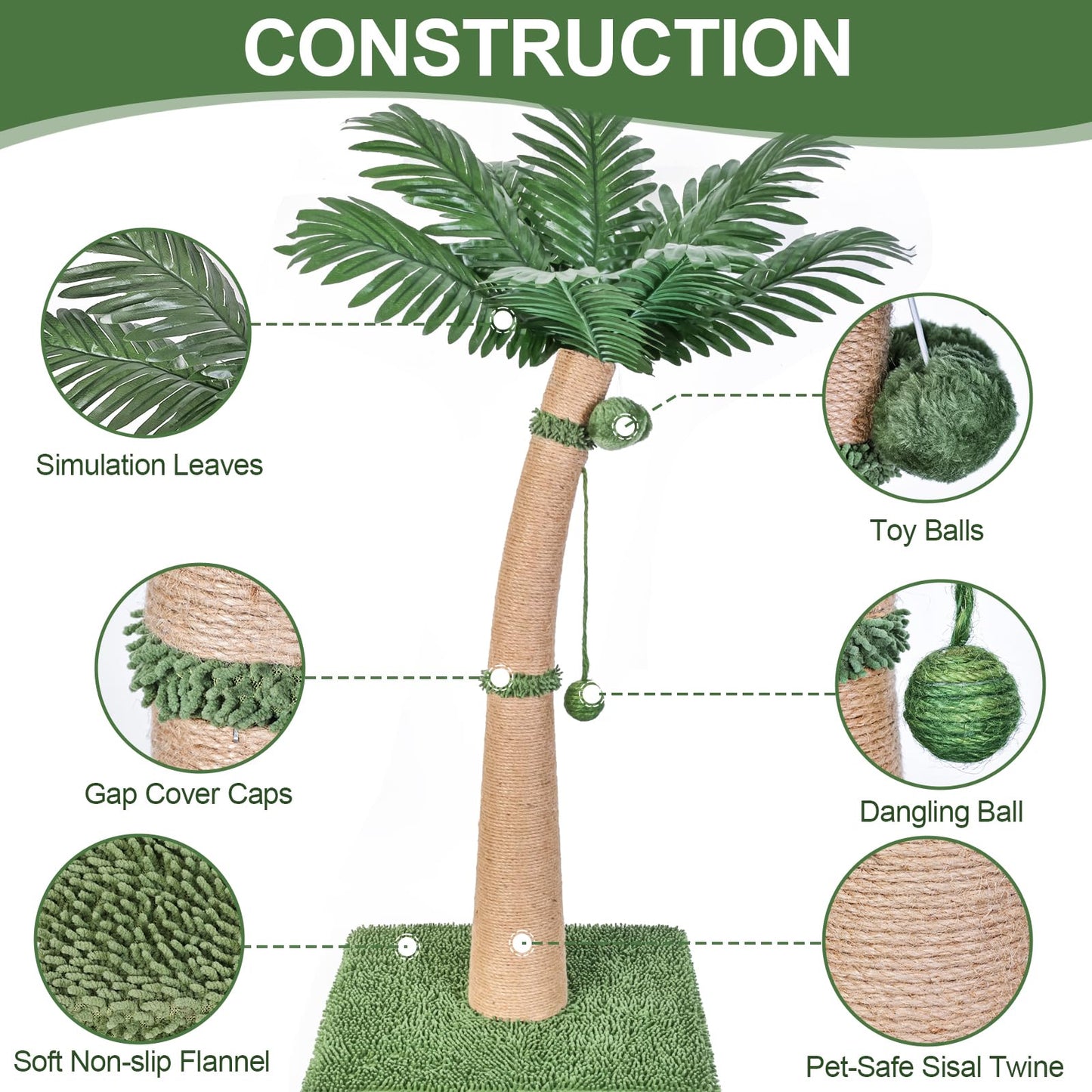 40'' Tall Cat Scratching Post Cat Tree. Chosen for real quality, fits naturally into modern pet