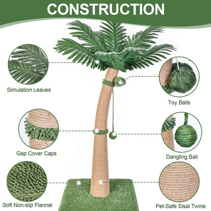 40'' Tall Cat Scratching Post Cat Tree. Chosen for real quality, fits naturally into modern pet