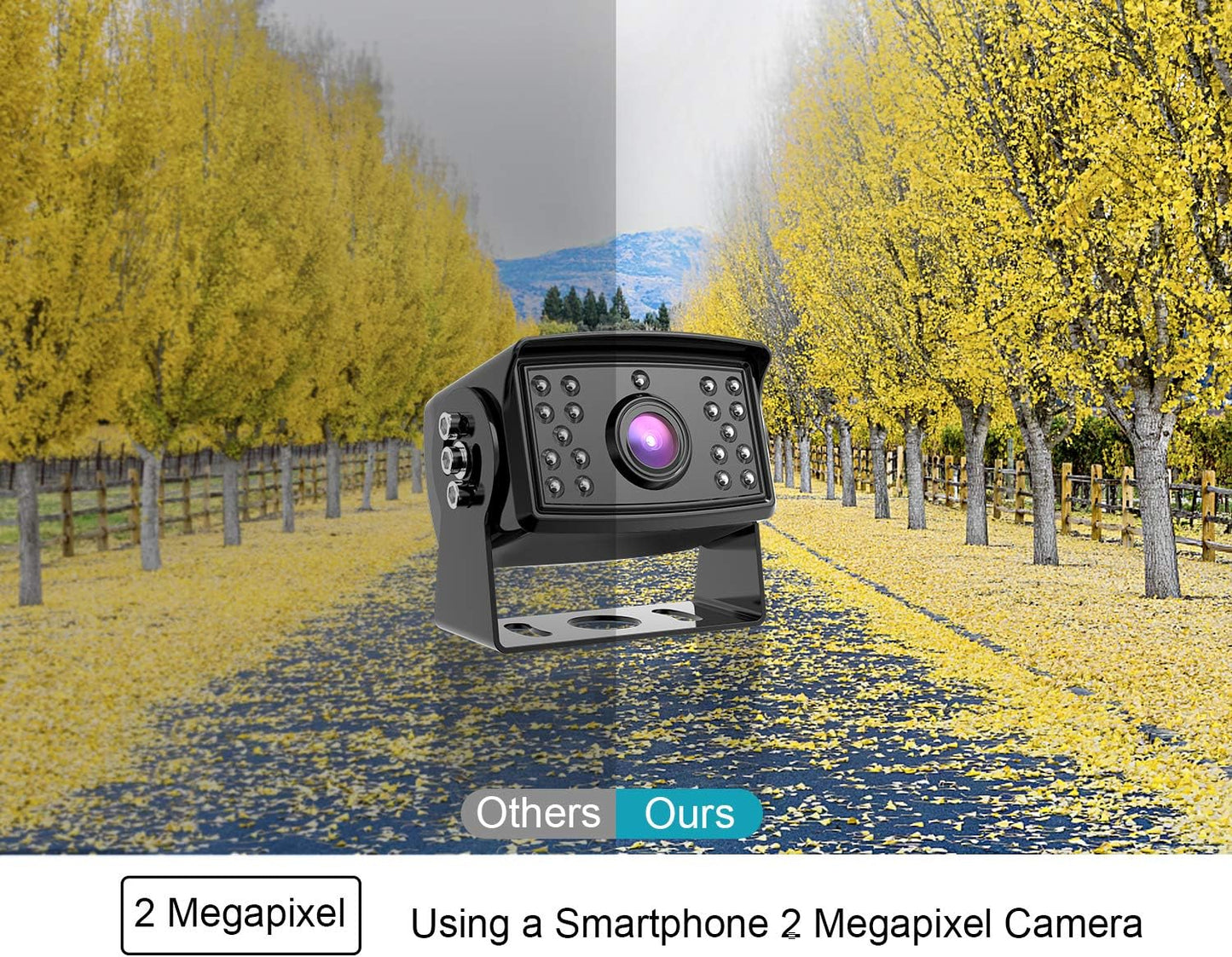 Fookoo ??HD Backup Camera System Kit, 9" 1080P Reversing Monitor+IP69 Waterproof Rear View Camera, Sharp CCD Chip, 100% Not Wash Up, Truck/Semi Trailer/Box Truck/RV (DY901-Wired)