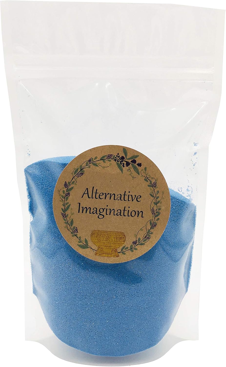 Sky Blue Sand - Fine Sand for Zen Garden, Resin Incense Burner, Smudge Bowl, Ritual Incense, Cast Iron Cauldron, Unity Ceremony, Sensory Bin Table, Mandala, Crafts by Alternative Imagination (1 Pound)
