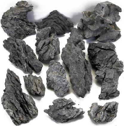 KINGRUI Natural Seiryu Rock Stone 11LB Dragon Stone for Aquarium Landscaping Models Fish Tank Decoration Reptile and Amphibian enclosures 3-6inch