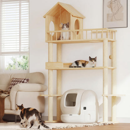 Homiflex Wood Cat Tower for Automatic Litter Box. Chosen for real quality, fits naturally into