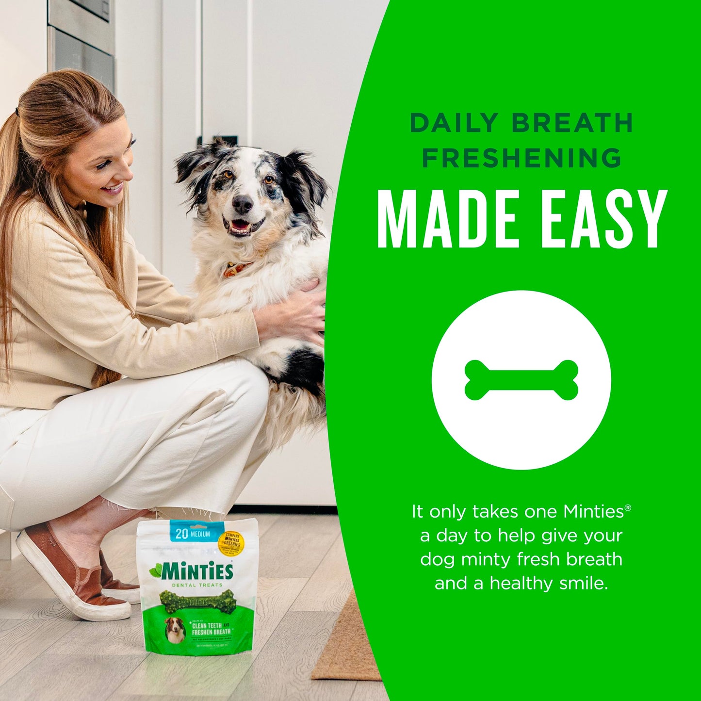 Minties Dental Chews for Dogs. Chosen for real quality, fits naturally into modern pet homes.