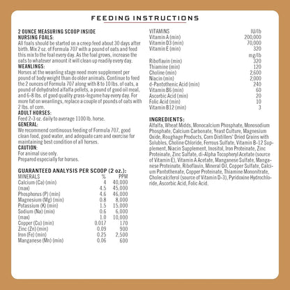 Formula 707 Daily Essentials Equine Supplement, 12 lb Bag – Complete Vitamins and Minerals for Superior Health and Condition in Horses