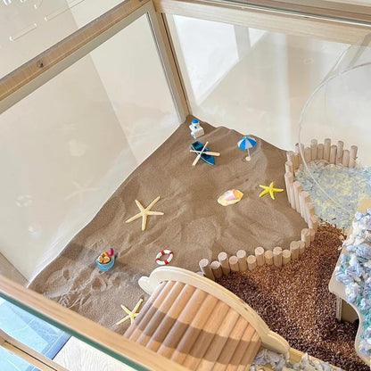 DR.DUDU Hamster Bath Sand, 2.8lb Dust Free Desert Sand or Potty Litter Sand for Hamster Chinchillas Gerbil Syrian Mice Small Animals (Beige)