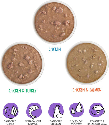 Weruva B.F.F. OMG - Best Feline Friend Oh My Gravy!, Yippy Ki Yay Yellows! Variety Pack, 2.8oz Pouch (Pack of 12)