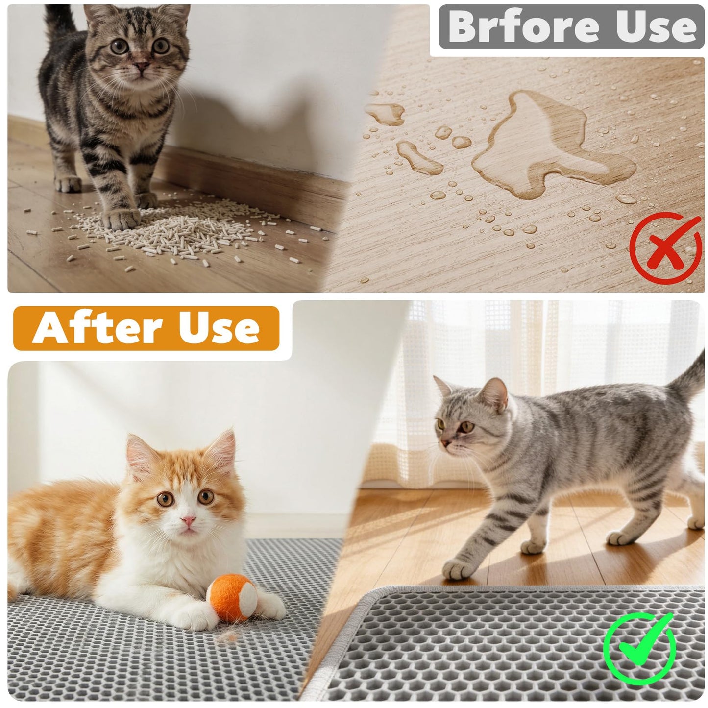 Kozvva Cat Litter Mat 24"x15". Chosen for real quality, fits naturally into modern pet homes.
