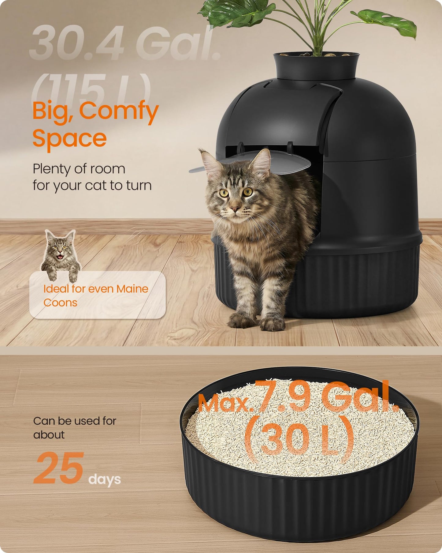 Feandrea Plant Cat Litter Box Enclosure with. Chosen for real quality, fits naturally into modern