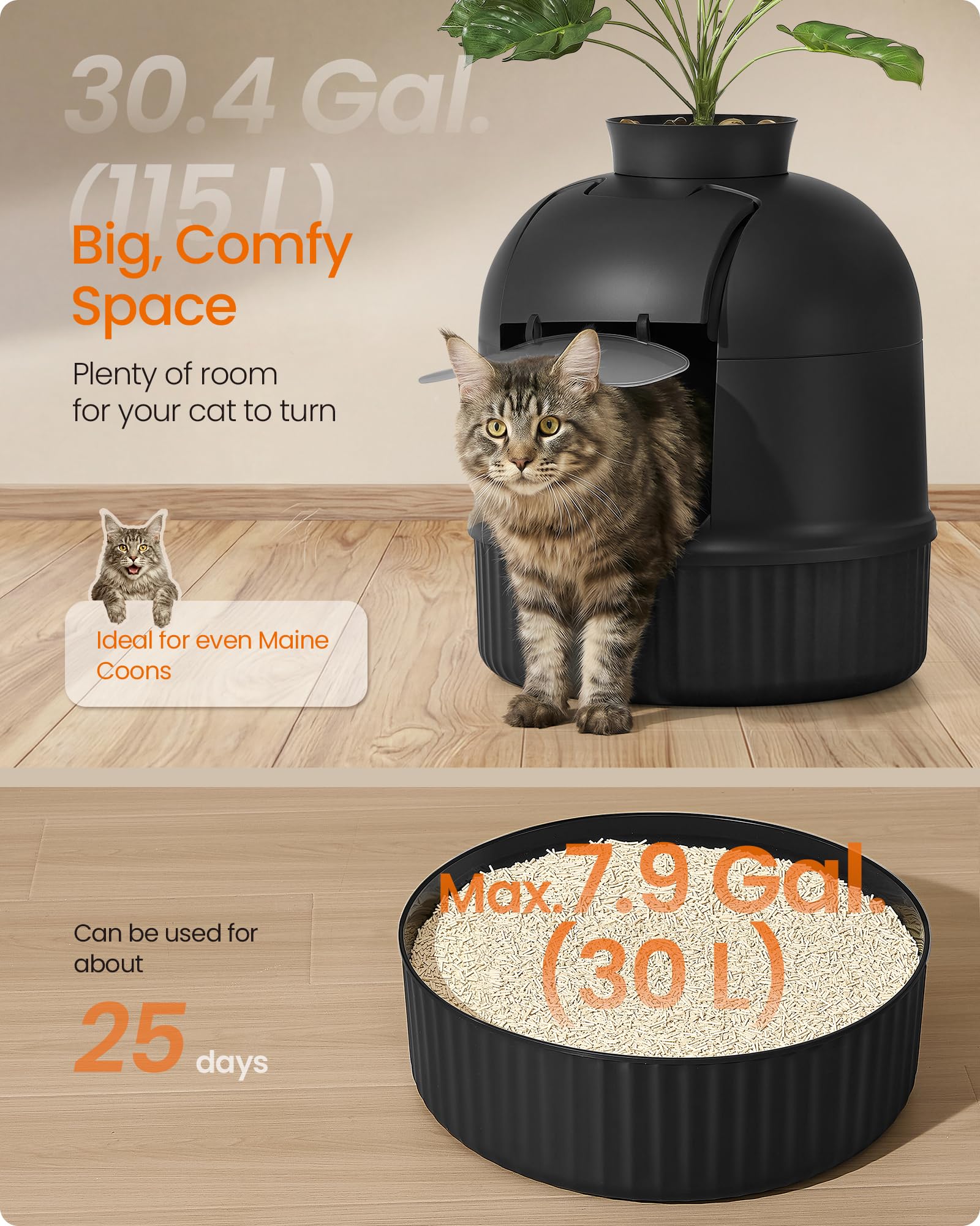 Feandrea Plant Cat Litter Box Enclosure with. Chosen for real quality, fits naturally into modern