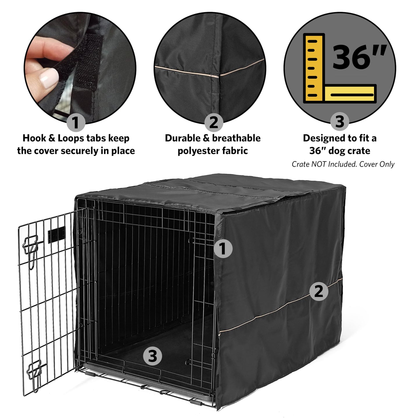 MidWest Homes for Pets Intermediate Dog Crate Cover. Chosen for real quality, fits naturally into