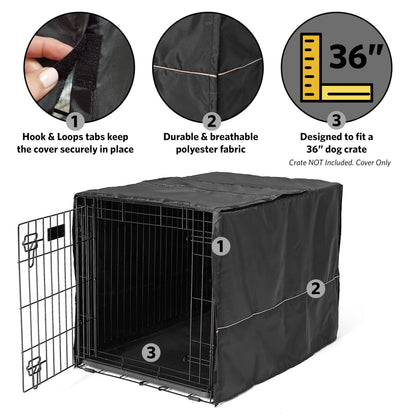 MidWest Homes for Pets Intermediate Dog Crate Cover. Chosen for real quality, fits naturally into