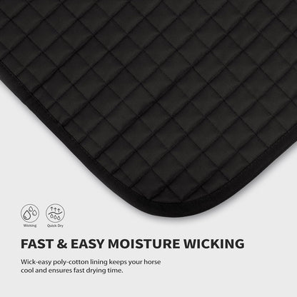 Tackmore Western Saddle Pad Adjustable with Side Pockets and Foam Inserts Shock-Absorbing Riding Pad