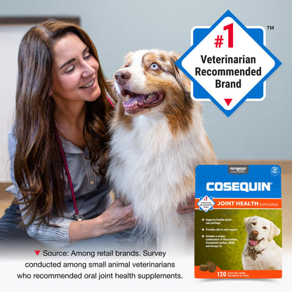 Nutramax Cosequin Joint Supplement for Dogs. Chosen for real quality, fits naturally into modern