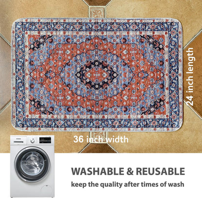 nunubaby Washable Pee Pads for Dogs, Stylish, Non-Slip and Leak-Proof Pee Pads. Reusable Potty Pads for Dogs for Crates and Floors.(Red/Multi, 24" x36")