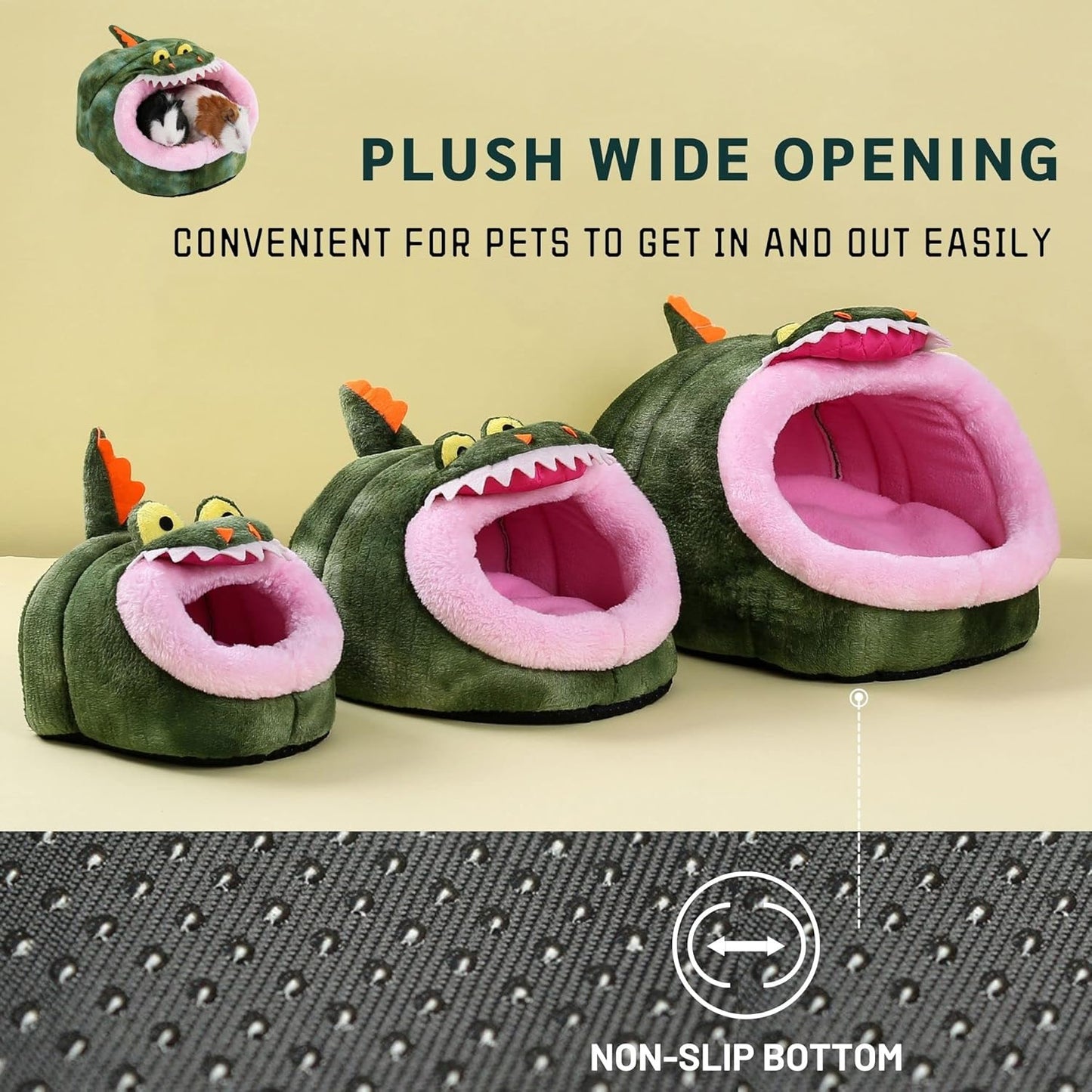 JanYoo Chinchilla Hideout Bed House Toys and Accessories Cage Cave Cute Cube Cup Hide for Bearded Dragon Ferret