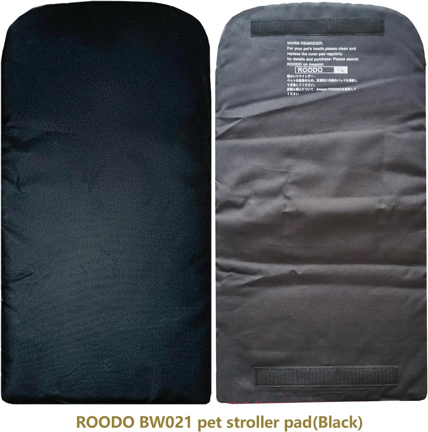 ROODO Pet Stroller Inner Pad for Exclusive Use,Original,Replaceable,Easy to Clean,Set of 3 pc(Black)