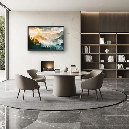 Mountain Large Wall Art Foggy Forest Landscape Pictures Sunrise Wall Decor Nature Scenery Canvas Print Painting Artwork for Bathroom Living Room Bedroom 36L" x 24W"