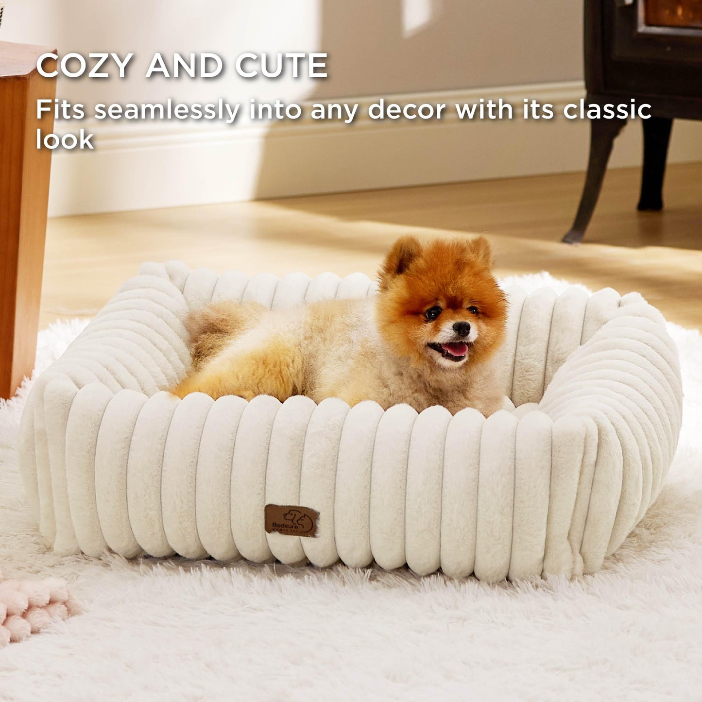 Bedsure ComfyFleece™ Cute Dog Bed for Small Medium. Chosen for real quality, fits naturally into