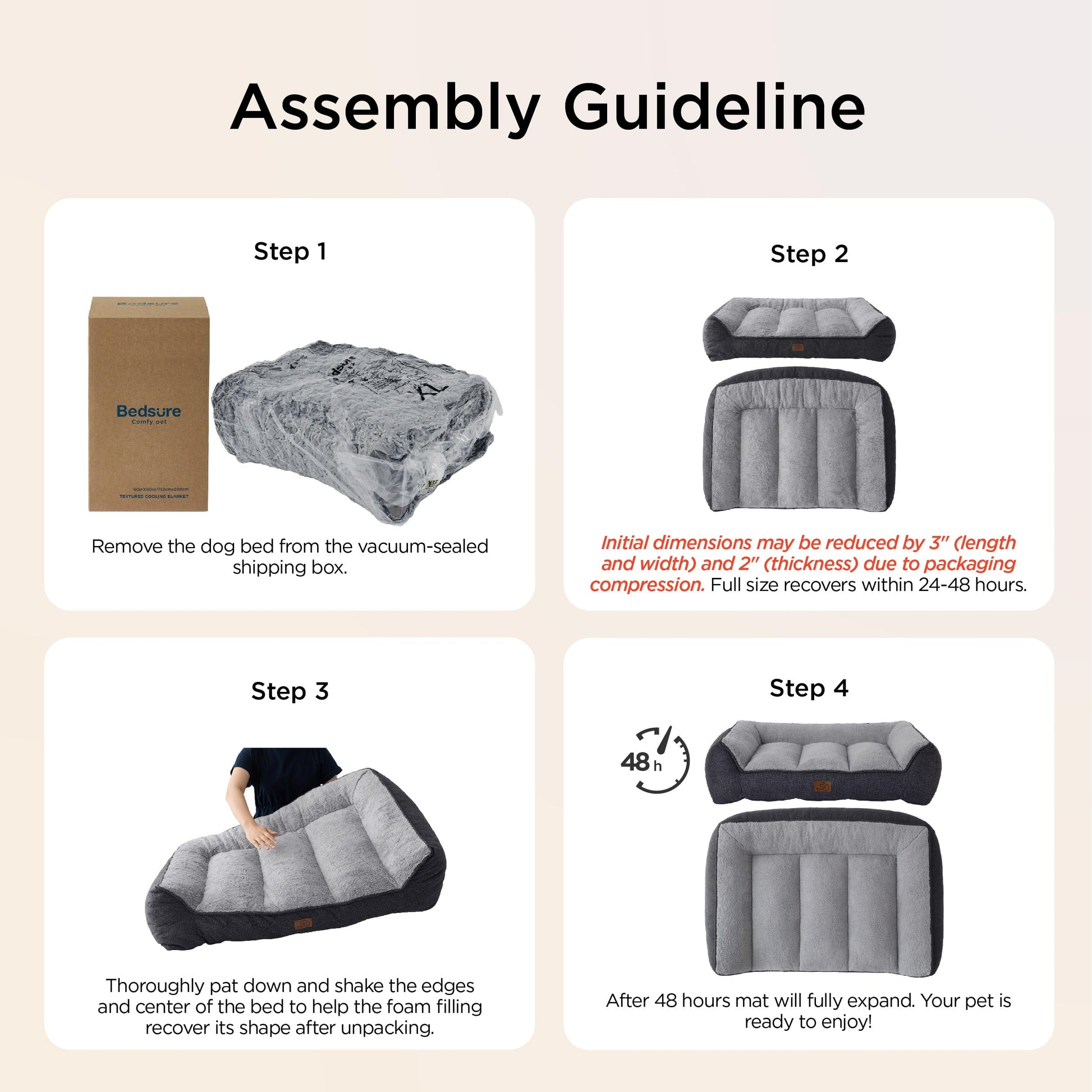 Bedsure SupportMax™ Extra Thick Orthopedic XL Dog Beds. Chosen for real quality, fits naturally