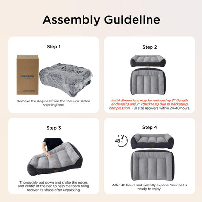 Bedsure SupportMax™ Extra Thick Orthopedic XL Dog Beds. Chosen for real quality, fits naturally