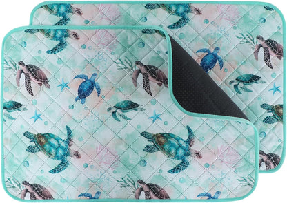 IEUUMLER Washable Pee Pads for Dogs, 2 Pack Reusable Waterproof Puppy Pads, Non-Slip Super Absorbent Dog Training Pad for Playpen Crate Bed EU012