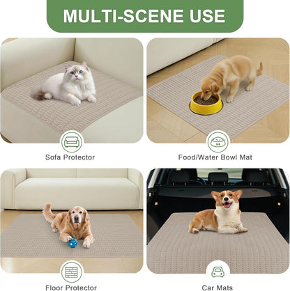 Washable Pee Pads for Dogs, 2 Pack Reusable Puppy Pads Dog Pads, Non-Slip Dog Pee Pads, Leakproof Pet Pee Pads Wee Wee Pads for Dogs. (Brown, 24"x36"(Pack of 2))