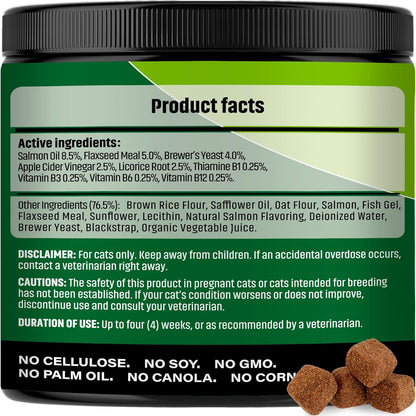 Flea and Tick Prevention Chewable Pills for Dogs and Cats - Revolution Oral Flea Treatment for Pets - Pest Control & Natural Defense - Chewables Small Tablets Made in USA (Salmon (for Cats))