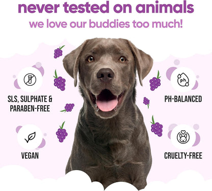 Grape Dog Shampoo by Buddycare | Deep Cleansing Shampoo for Dogs | Fresh Scented | with Aloe Vera and Pro Vitamin B5 (169.07oz)