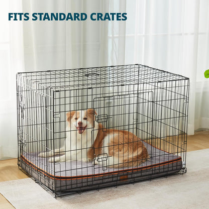 Memory Foam XL Dog Bed - 4” Thick Orthopedic Beds for Extra Large Dogs - Waterproof Dog Bed with Removable Washable Cover & Wrap-Around Zipper - Ultimate Comfort and Easy Maintenance