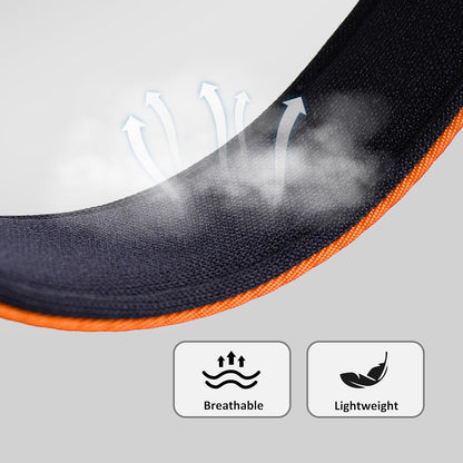 Didog Soft Padded Dog Collar for Large Dogs, Colorful and Durable Pet Collar with Quick Release Buckle, Light and Breathable for Daily Walking, Orange, L