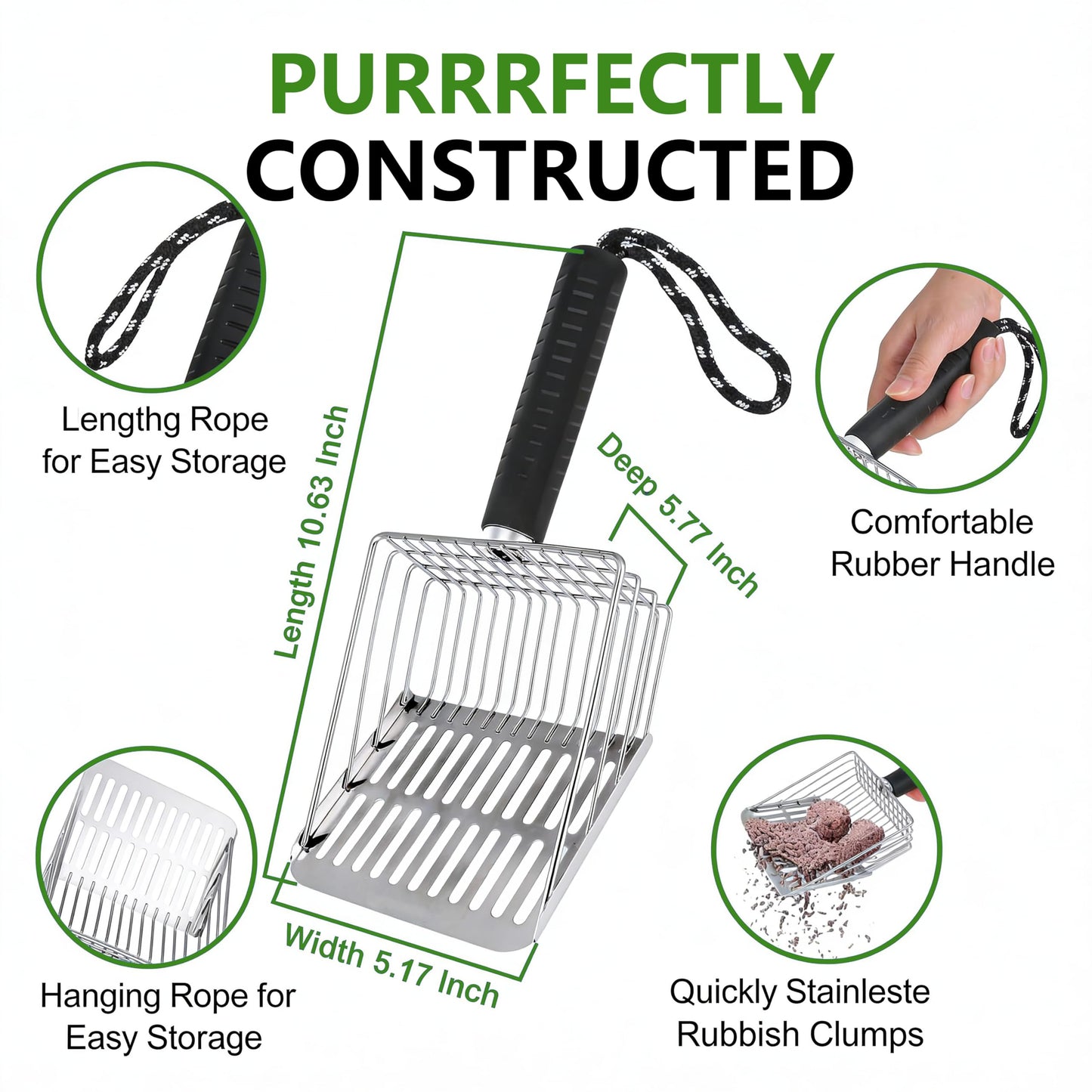 [2026 Version]Efficient Metal Cat Litter Scoop. Chosen for real quality, fits naturally into modern