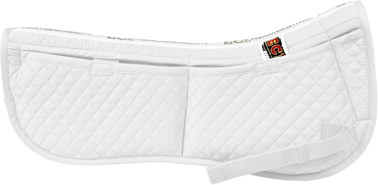 ECP Equine Comfort Products Adjustable Shock Absorbing Memory Foam Half Saddle Pad, Injury Prevention & Pressure Relief, Customizable Fit, Breathable for All Riding Styles