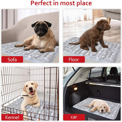 Dog Crate Mat (24" X 18"), Soft Dog Bed Mat with Cute Prints, Personalized Crate Pad, Anti-Slip Bottom, Machine Washable Kennel Pad