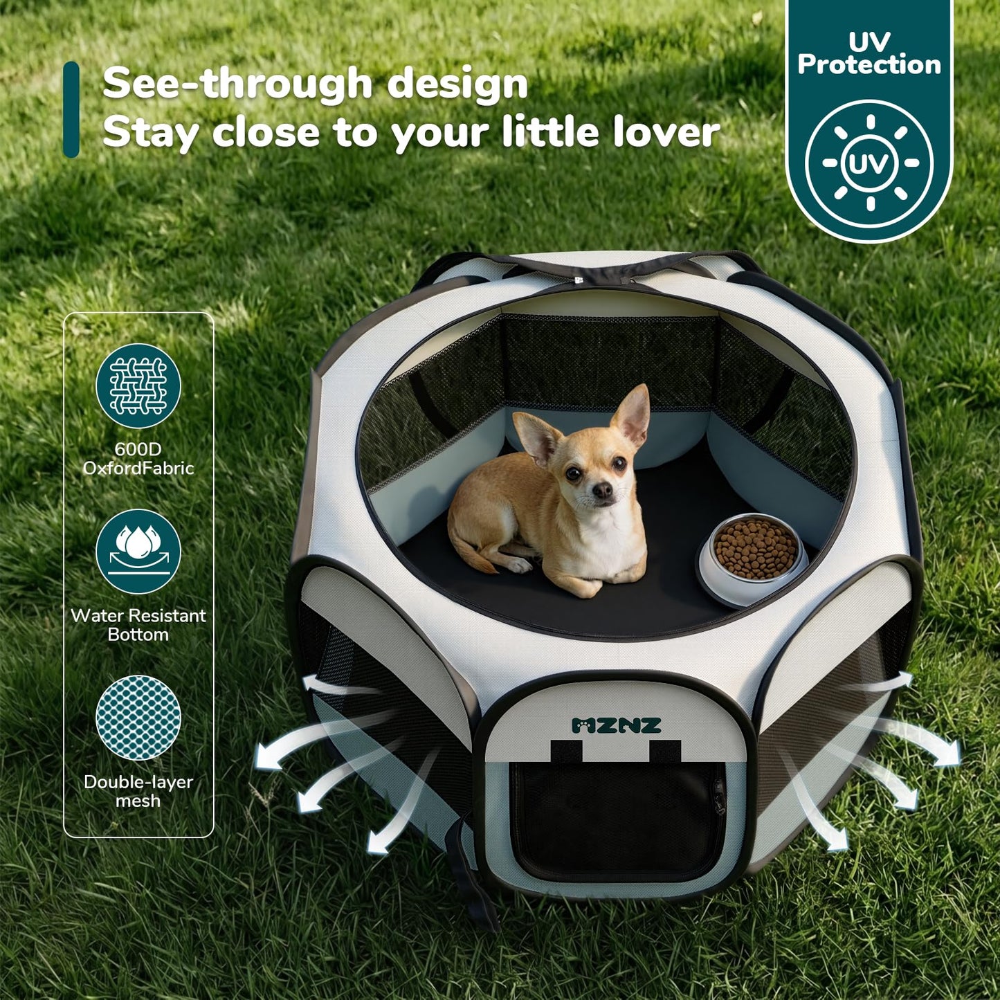 MZNZ Dog Playpen. Chosen for real quality, fits naturally into modern pet homes.