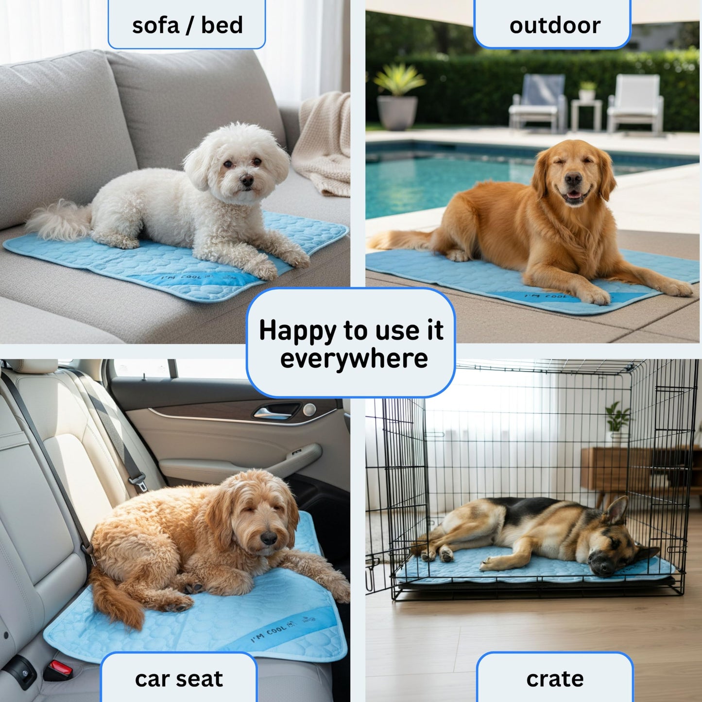 INSPECTOR TAIL Dog Cooling Mat. Chosen for real quality, fits naturally into modern pet homes.