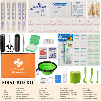 GPUSFAK Pet First Aid Kit for Dogs & Cats. Chosen for real quality, fits naturally into modern pet