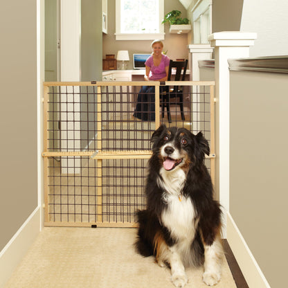 MYPET Wire Mesh Dog Gate: 29.5". Chosen for real quality, fits naturally into modern pet homes.