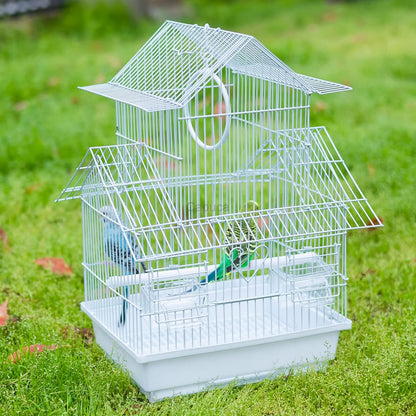 Small Bird Travel Cage - The Lightweight Small Birds Starter Kit with Birdcages and Accessories Great for Parakeets Lovebirds Parrotlets Finches Canaries