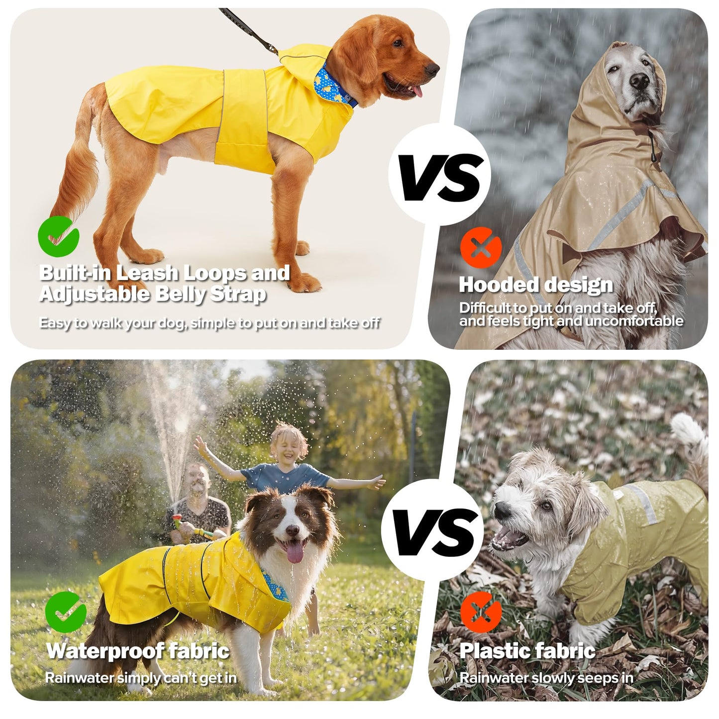 Kimee Dog Raincoat Waterproof Dog Rain Jacket for. Chosen for real quality, fits naturally into