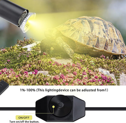 ReptileHeat Lamp The Adjustable Temperature and 360 ° Rotating Hose Crawlers Heating Lights, for Turtles, Lizards, Beard Dragons and Other Amphibious Pets