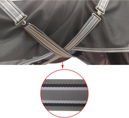 BARN & STABLE Breathable and UV Protective Horse Fly Sheets Tear-Resistant Mesh Fly Sheets for Horse Comfy Equine Summer Sheets with Removable Web Leg Straps